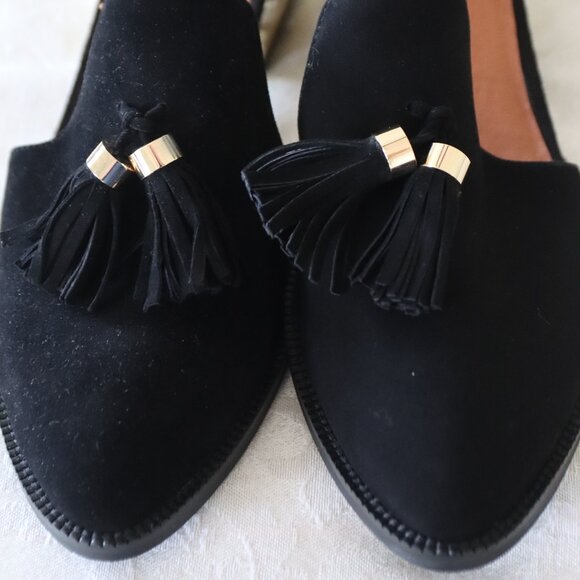 Jeffery Campbell Civil MP Black Suede Gold Pearl Size 9.5 - Picture 12 of 13